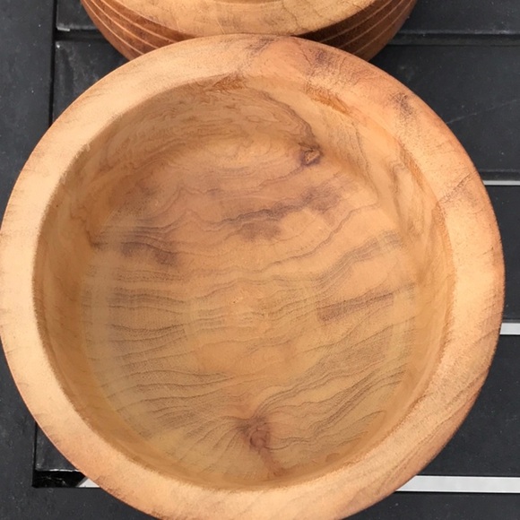 Burl wood Lathed Lidded Canister“Round BOX W/ Wood Lid Desk Storage Decorative - Picture 8 of 15